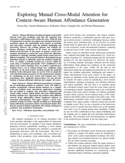 Exploring Mutual Cross-Modal Attention for Context-Aware Human Affordance Generation