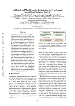 Multi-Scale and Multi-Objective Optimization for Cross-Lingual Aspect-Based Sentiment Analysis