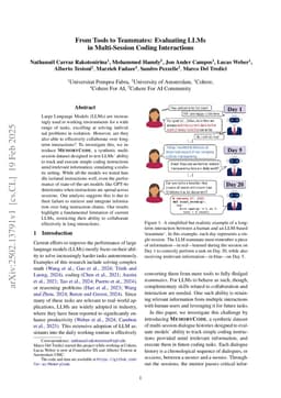 From Tools to Teammates: Evaluating LLMs in Multi-Session Coding Interactions