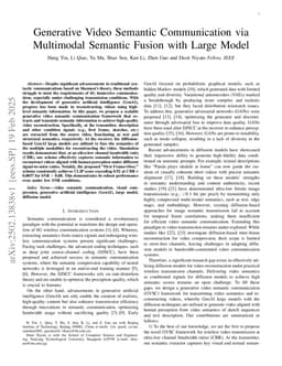 Generative Video Semantic Communication via Multimodal Semantic Fusion with Large Model