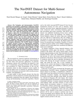 The NavINST Dataset for Multi-Sensor Autonomous Navigation