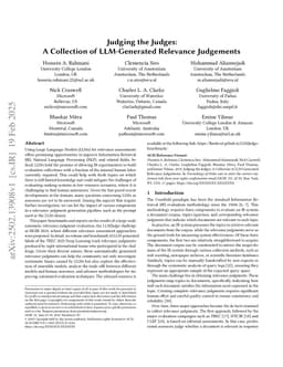 Judging the Judges: A Collection of LLM-Generated Relevance Judgements
