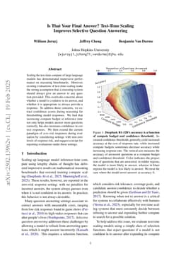 Is That Your Final Answer? Test-Time Scaling Improves Selective Question Answering