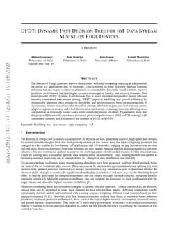DFDT: Dynamic Fast Decision Tree for IoT Data Stream Mining on Edge Devices