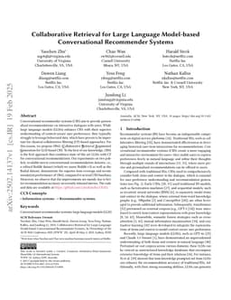 Collaborative Retrieval for Large Language Model-based Conversational Recommender Systems