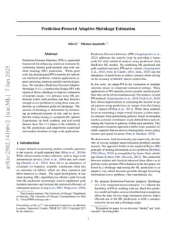 Prediction-Powered Adaptive Shrinkage Estimation