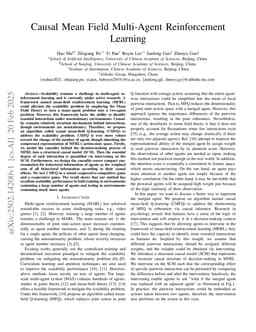 Causal Mean Field Multi-Agent Reinforcement Learning