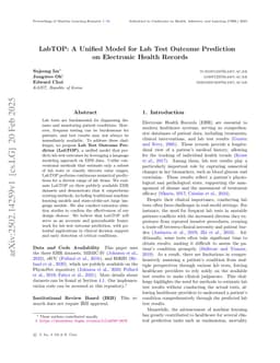 LabTOP: A Unified Model for Lab Test Outcome Prediction on Electronic Health Records