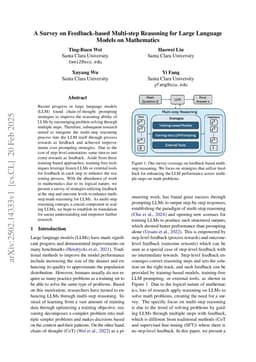 A Survey on Feedback-based Multi-step Reasoning for Large Language Models on Mathematics