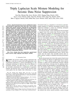 Triply Laplacian Scale Mixture Modeling for Seismic Data Noise Suppression