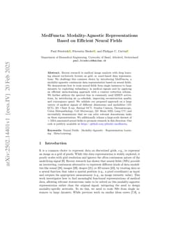 MedFuncta: Modality-Agnostic Representations Based on Efficient Neural Fields
