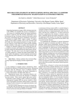 Reliable Explainability of Deep Learning Spatial-Spectral Classifiers for Improved Semantic Segmentation in Autonomous Driving