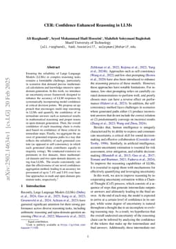 CER: Confidence Enhanced Reasoning in LLMs
