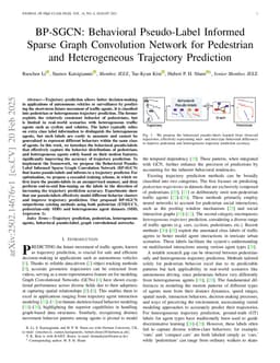 BP-SGCN: Behavioral Pseudo-Label Informed Sparse Graph Convolution Network for Pedestrian and Heterogeneous Trajectory Prediction