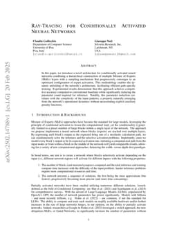 Ray-Tracing for Conditionally Activated Neural Networks