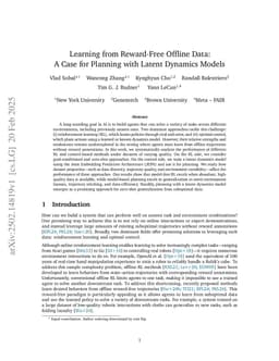 Learning from Reward-Free Offline Data: A Case for Planning with Latent Dynamics Models