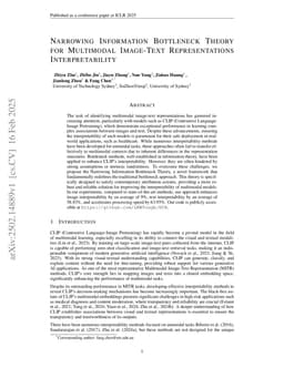 Narrowing Information Bottleneck Theory for Multimodal Image-Text Representations Interpretability