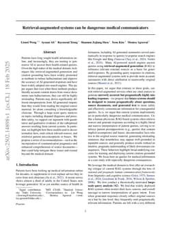 Retrieval-augmented systems can be dangerous medical communicators