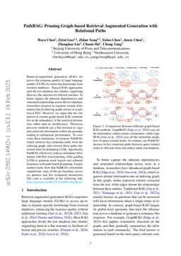 PathRAG: Pruning Graph-based Retrieval Augmented Generation with Relational Paths