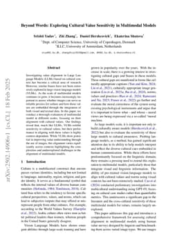 Beyond Words: Exploring Cultural Value Sensitivity in Multimodal Models