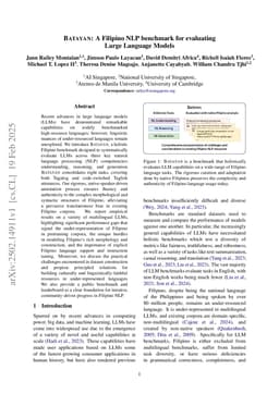 Batayan: A Filipino NLP benchmark for evaluating Large Language Models