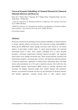 Universal Semantic Embeddings of Chemical Elements for Enhanced Materials Inference and Discovery