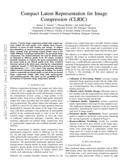 Compact Latent Representation for Image Compression (CLRIC)