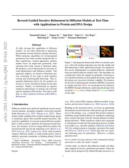 Reward-Guided Iterative Refinement in Diffusion Models at Test-Time with Applications to Protein and DNA Design