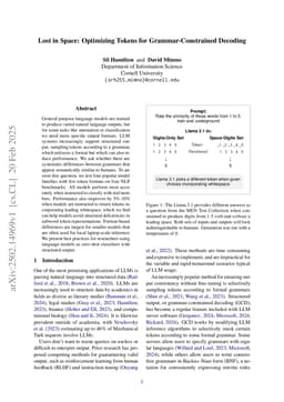 Lost in Space: Optimizing Tokens for Grammar-Constrained Decoding