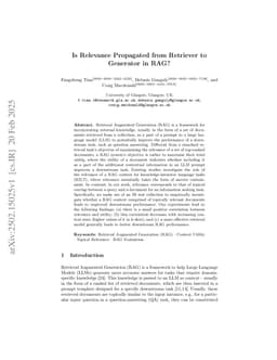 Is Relevance Propagated from Retriever to Generator in RAG?