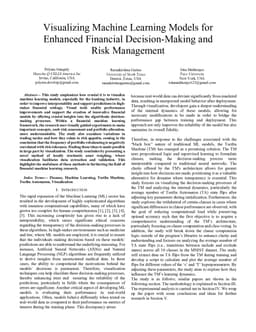 Visualizing Machine Learning Models for Enhanced Financial Decision-Making and Risk Management