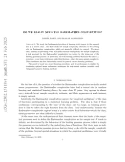 Do we really need the Rademacher complexities?
