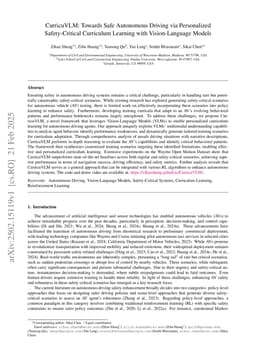 CurricuVLM: Towards Safe Autonomous Driving via Personalized Safety-Critical Curriculum Learning with Vision-Language Models