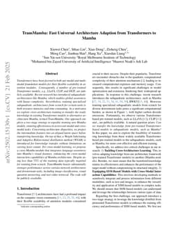 TransMamba: Fast Universal Architecture Adaption from Transformers to Mamba