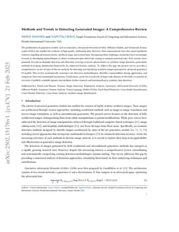 Methods and Trends in Detecting Generated Images: A Comprehensive Review