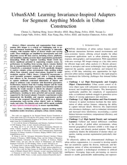 UrbanSAM: Learning Invariance-Inspired Adapters for Segment Anything Models in Urban Construction