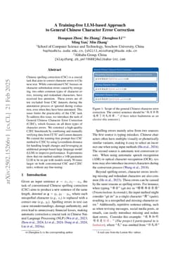 A Training-free LLM-based Approach to General Chinese Character Error Correction