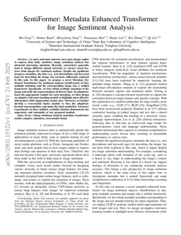 SentiFormer: Metadata Enhanced Transformer for Image Sentiment Analysis