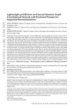 Lightweight yet Efficient: An External Attentive Graph Convolutional Network with Positional Prompts for Sequential Recommendation