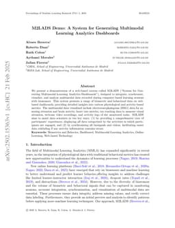 M2LADS Demo: A System for Generating Multimodal Learning Analytics Dashboards