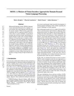 MOVE: A Mixture-of-Vision-Encoders Approach for Domain-Focused Vision-Language Processing