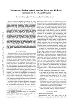 Depth-aware Fusion Method based on Image and 4D Radar Spectrum for 3D Object Detection