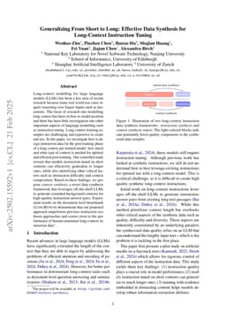 Generalizing From Short to Long: Effective Data Synthesis for Long-Context Instruction Tuning