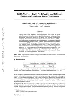 KAD: No More FAD! An Effective and Efficient Evaluation Metric for Audio Generation
