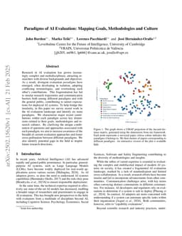 Paradigms of AI Evaluation: Mapping Goals, Methodologies and Culture