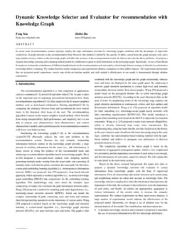 Dynamic Knowledge Selector and Evaluator for recommendation with Knowledge Graph