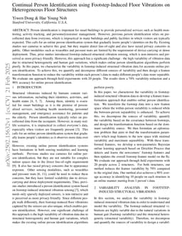 Continual Person Identification using Footstep-Induced Floor Vibrations on Heterogeneous Floor Structures