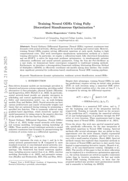 Training Neural ODEs Using Fully Discretized Simultaneous Optimization