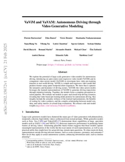 VaViM and VaVAM: Autonomous Driving through Video Generative Modeling