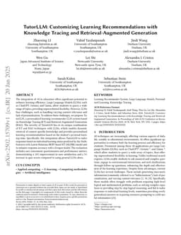 TutorLLM: Customizing Learning Recommendations with Knowledge Tracing and Retrieval-Augmented Generation